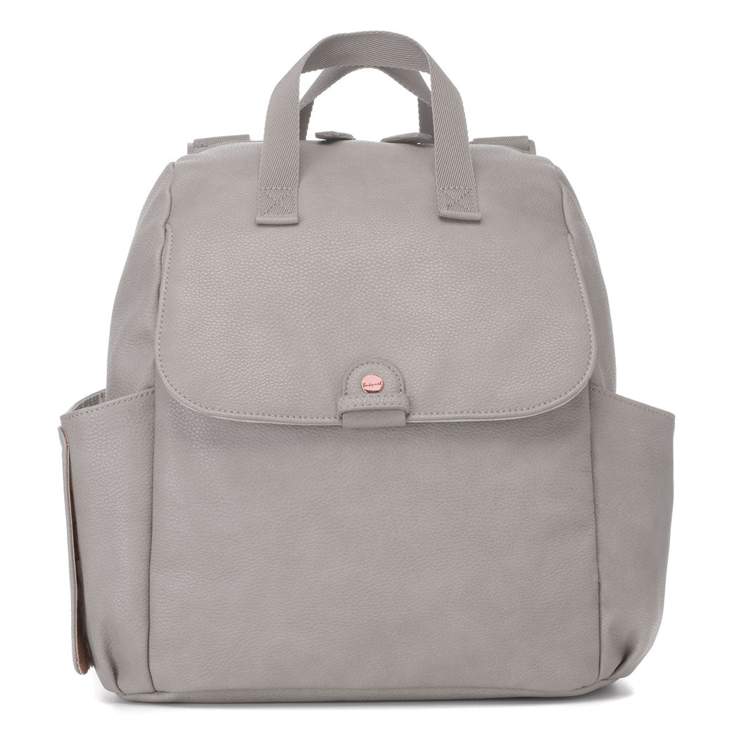 Babymel Robyn Convertible Faux Leather Diaper Backpack Pale Grey