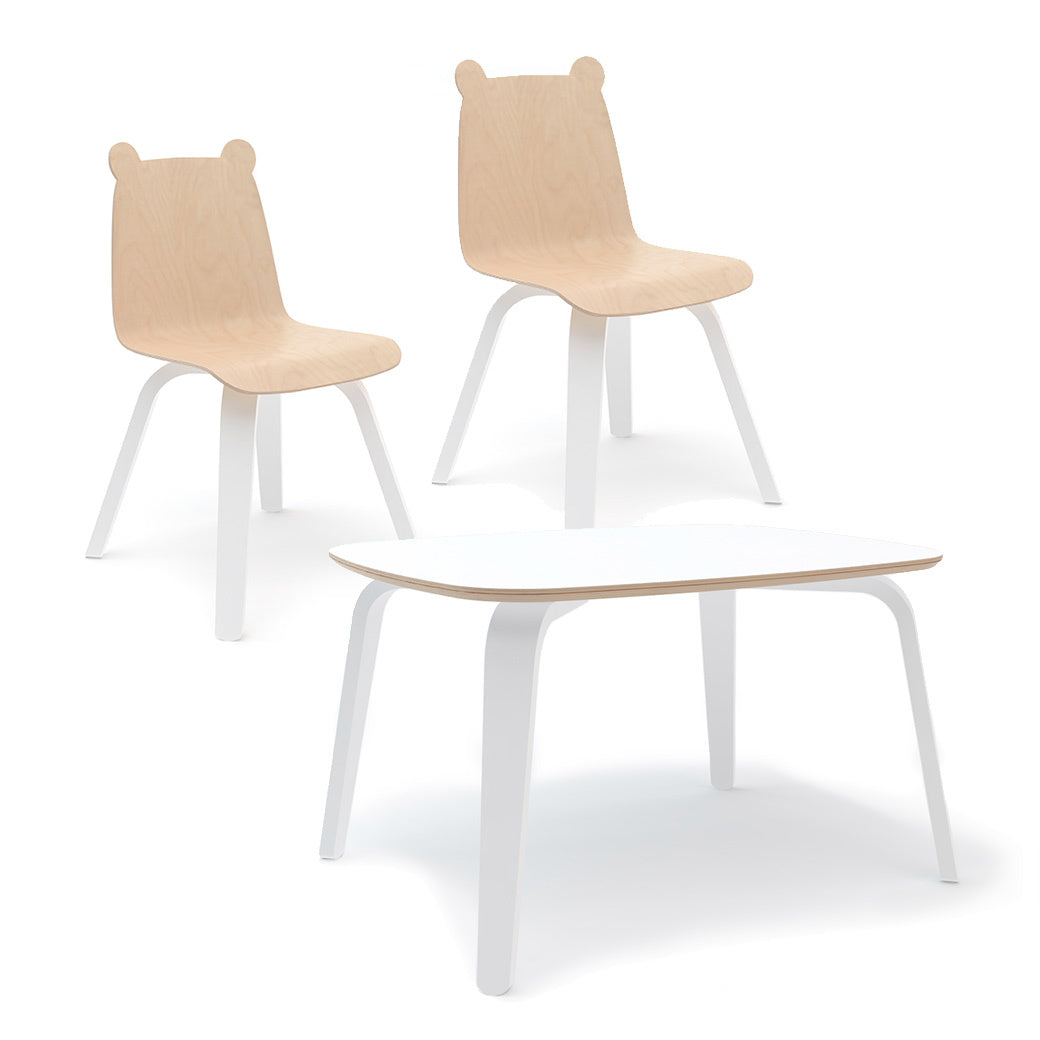 Oeuf Bear Play Chairs Table Set Modern Nursery