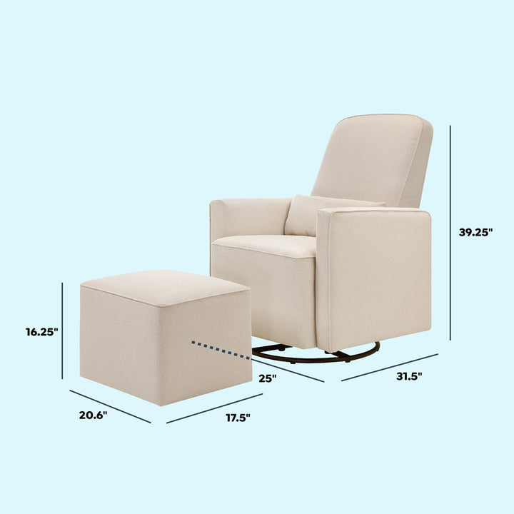 Olive Glider With Ottoman