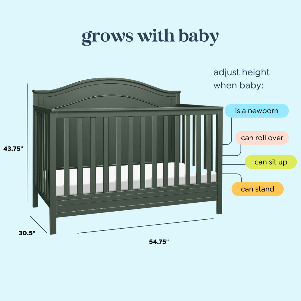 DaVinci Charlie 4 In 1 Convertible Crib Modern Nursery