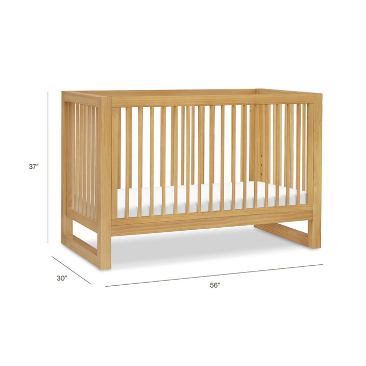 Dimensions of Namesake's Nantucket 3-in-1 Convertible Crib in -- Color_Honey