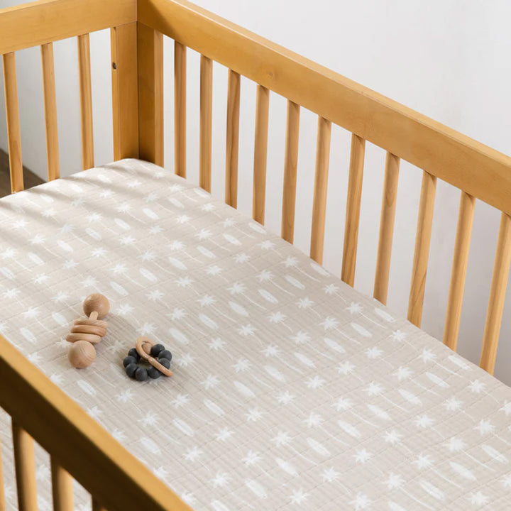 Crib Sheet In GOTS Certified Organic Muslin Cotton