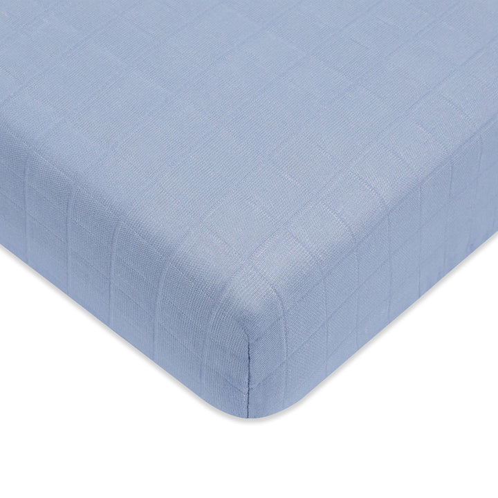 Crib Sheet In GOTS Certified Organic Muslin Cotton