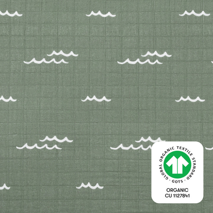 Crib Sheet In GOTS Certified Organic Muslin Cotton