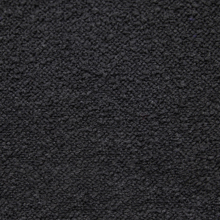 Fabric closeup of The Babyletto Enoki Storage Ottoman in --Color_Black Boucle