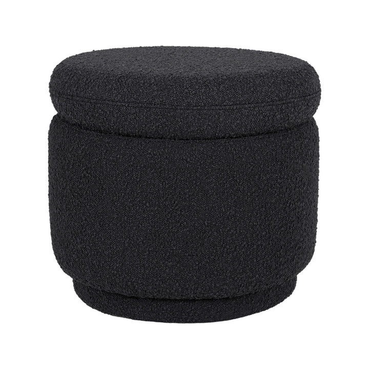 The Babyletto Enoki Storage Ottoman in --Color_Black Boucle