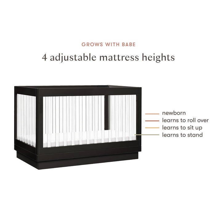 Harlow 3-in-1 Convertible Crib with Toddler Bed Conversion Kit