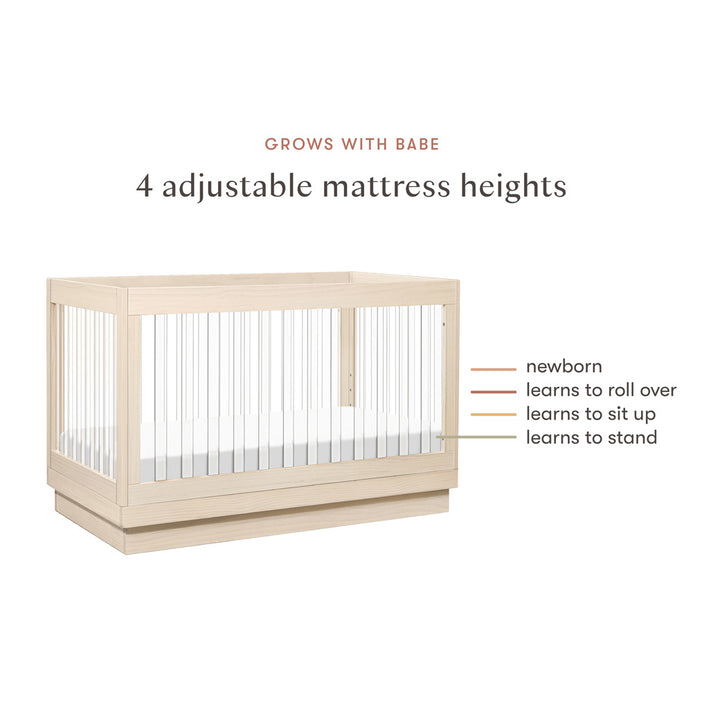 Harlow 3-in-1 Convertible Crib with Toddler Bed Conversion Kit