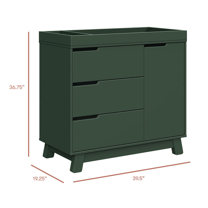 Hudson 3-Drawer Changer Dresser with Removable Changing Tray