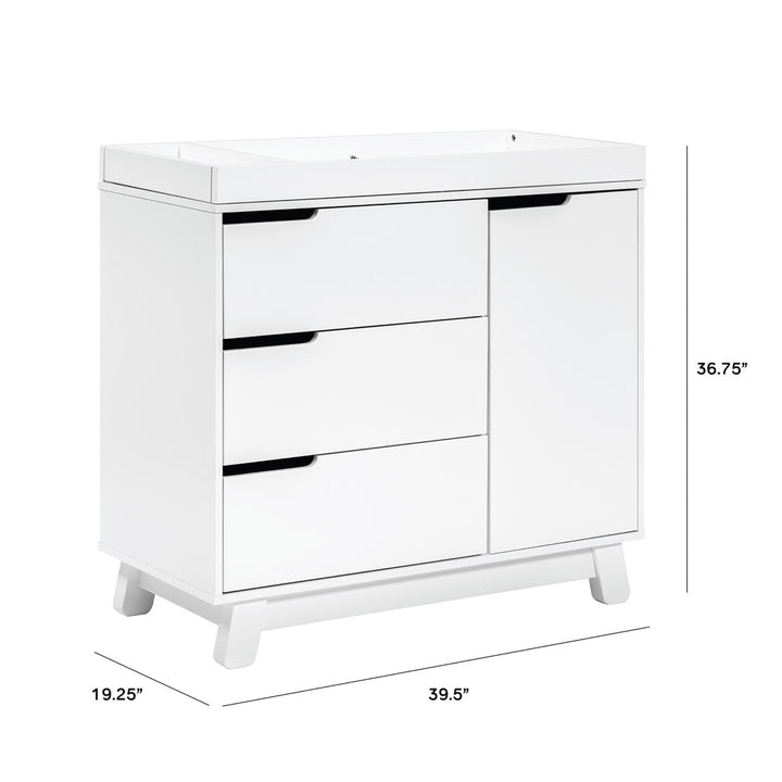 Hudson 3-Drawer Changer Dresser with Removable Changing Tray