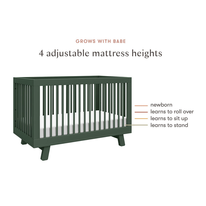 Hudson 3-in-1 Convertible Crib + Toddler Rail