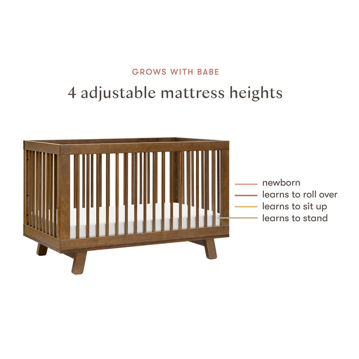 Hudson 3-in-1 Convertible Crib + Toddler Rail