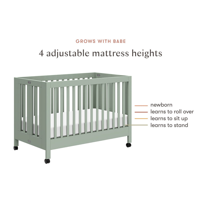 Maki Full-Size Folding Crib + Conversion Kit