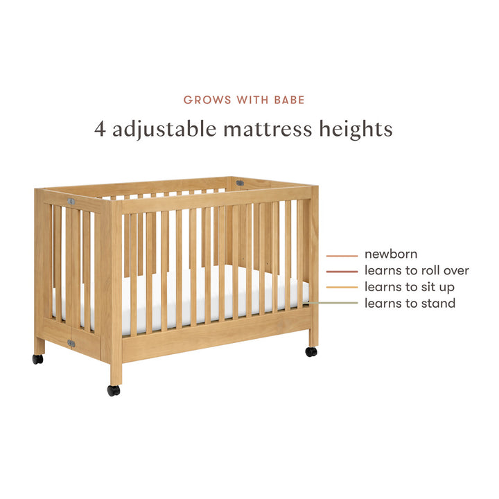 Maki Full-Size Folding Crib + Conversion Kit