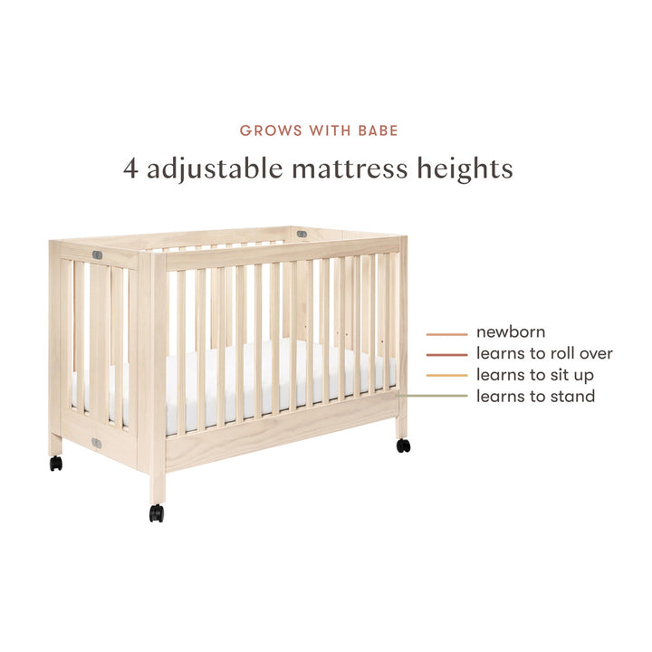 Maki Full-Size Folding Crib + Conversion Kit