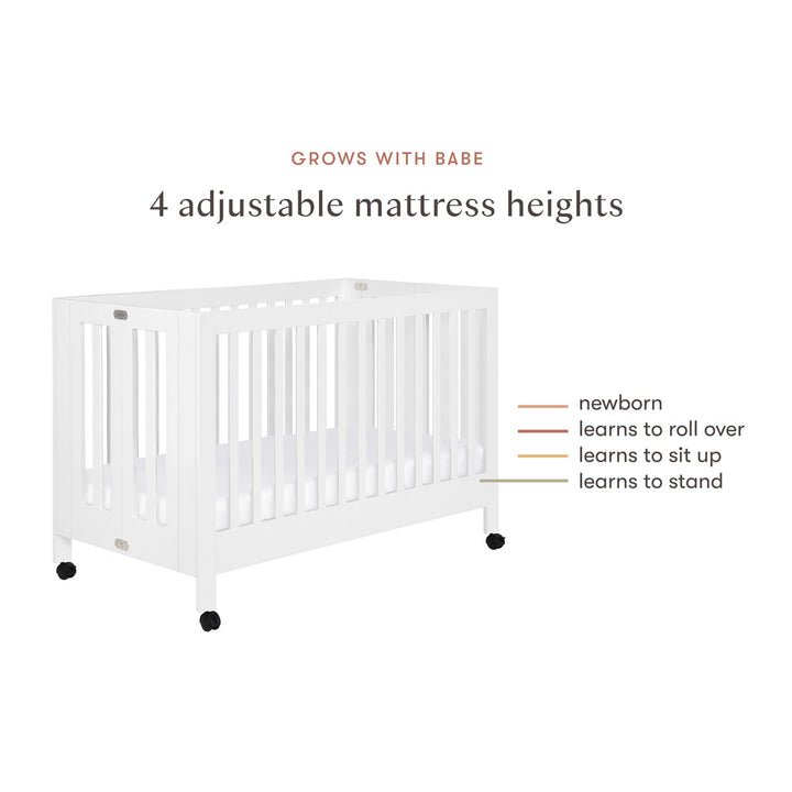 Maki Full-Size Folding Crib + Conversion Kit