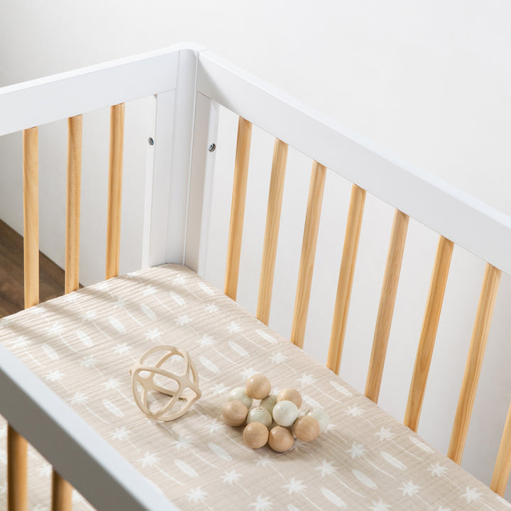 Mini Crib Sheet In GOTS Certified Organic Muslin Cotton