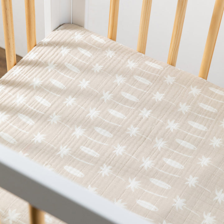 Mini Crib Sheet In GOTS Certified Organic Muslin Cotton