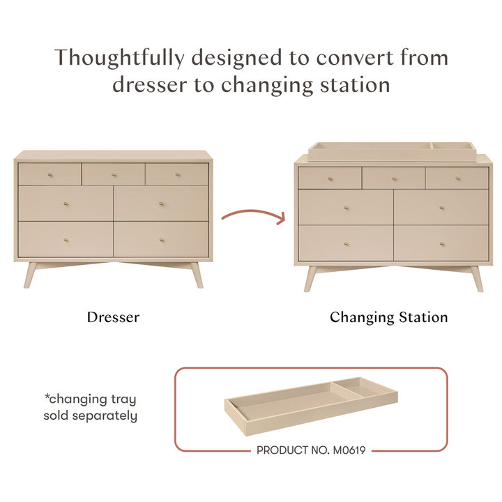 Palma 7-Drawer Assembled Double Dresser