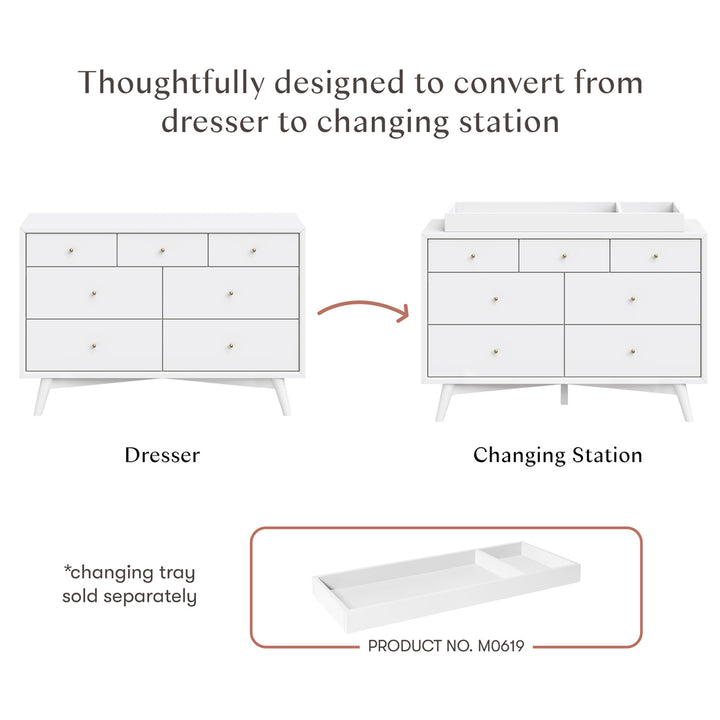 Palma 7-Drawer Assembled Double Dresser