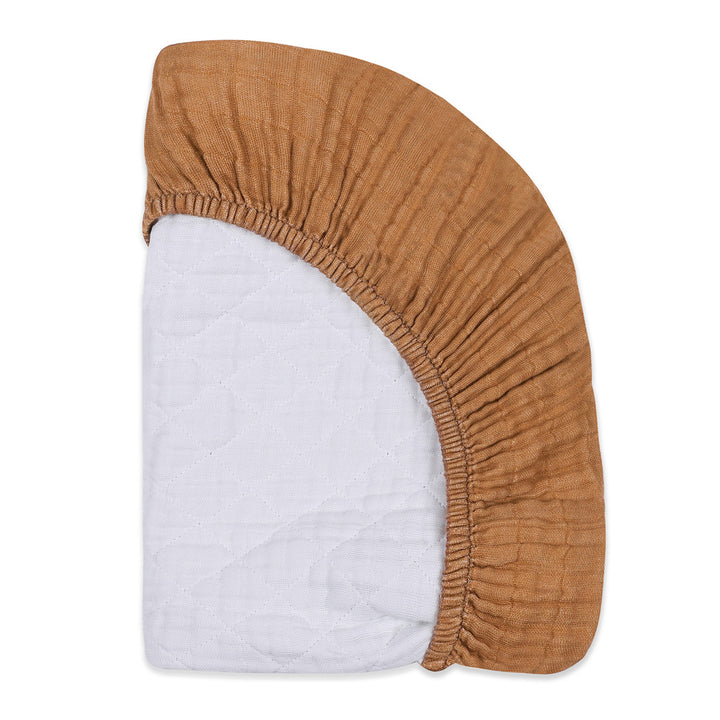 Quilted Changing Pad Cover In GOTS Certified Organic Muslin Cotton