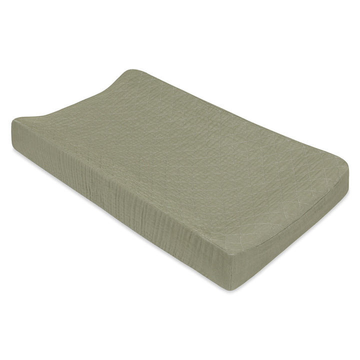 Quilted Changing Pad Cover In GOTS Certified Organic Muslin Cotton