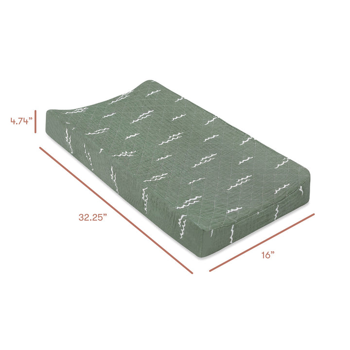 Quilted Changing Pad Cover In GOTS Certified Organic Muslin Cotton