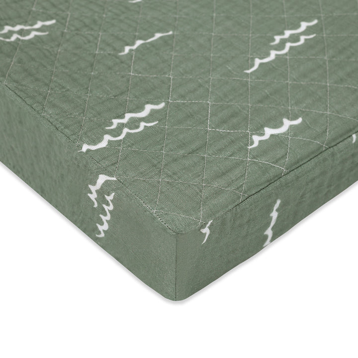 Quilted Changing Pad Cover In GOTS Certified Organic Muslin Cotton