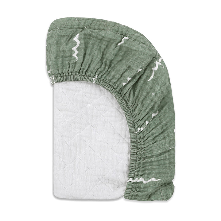 Quilted Changing Pad Cover In GOTS Certified Organic Muslin Cotton