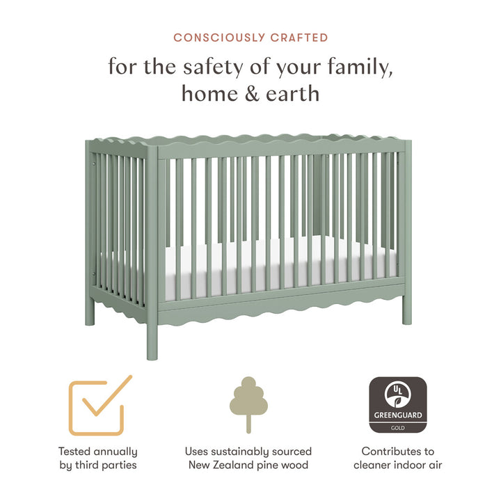 Swell 4-in-1 Convertible Crib with Toddler Bed Conversion Kit