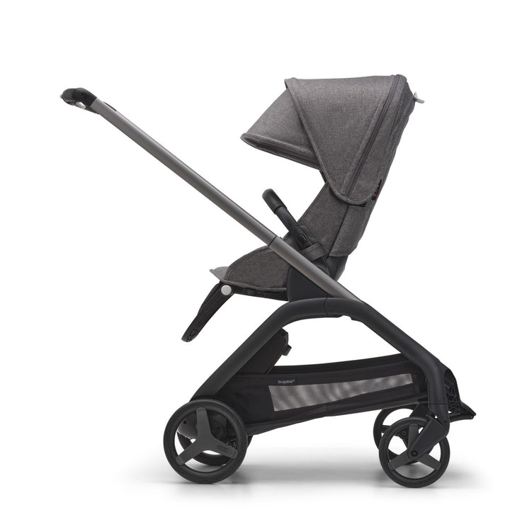 Side view of Bugaboo Dragonfly Stroller in -- Color_Grey Melange