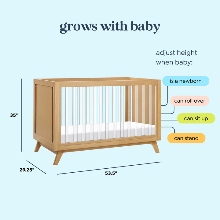 Otto 3-in-1 Convertible Acrylic Crib