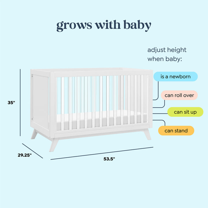 Otto 3-in-1 Convertible Acrylic Crib