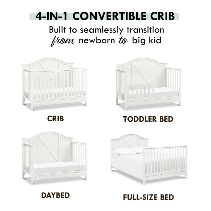 Sawyer Farmhouse 4-in-1 Convertible Crib