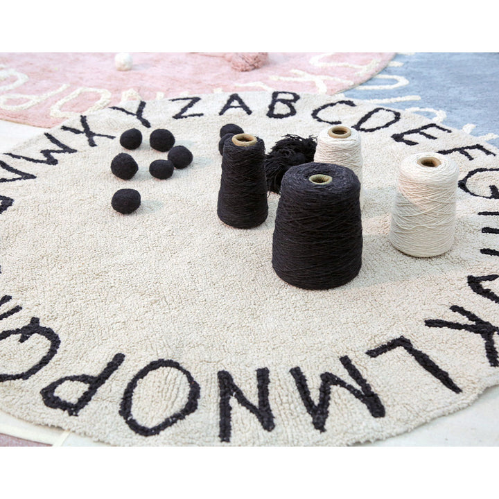 ABC Round Washable Rug