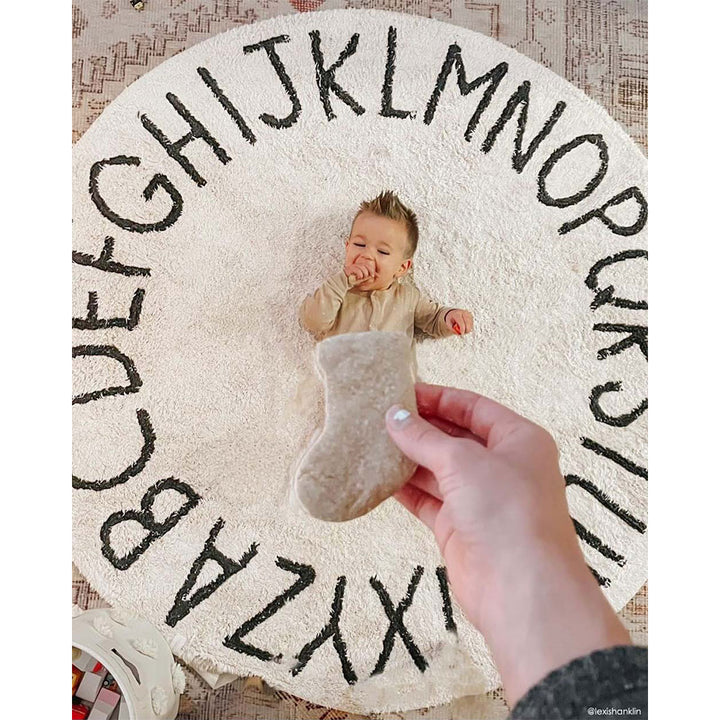 ABC Round Washable Rug