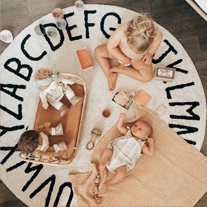 ABC Round Washable Rug