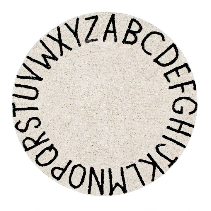 ABC Round Washable Rug