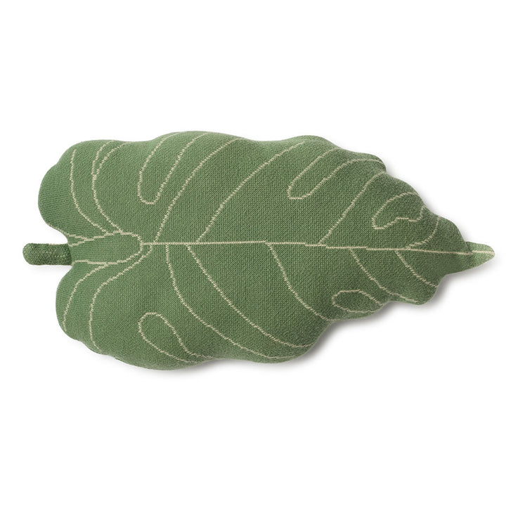 Baby Leaf Knitted Cushion