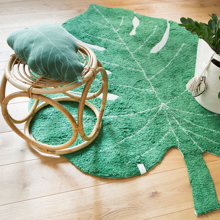 Baby Leaf Knitted Cushion