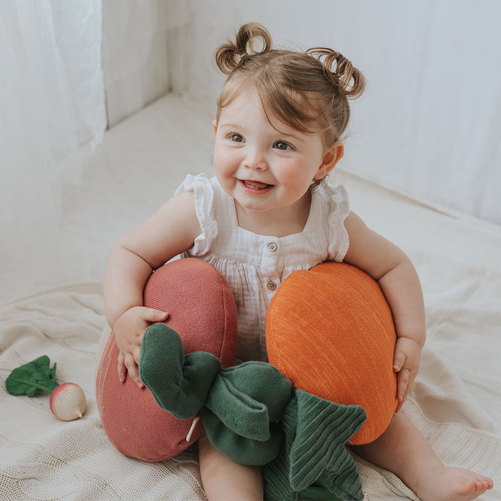 Cathy The Carrot Knitted Cushion