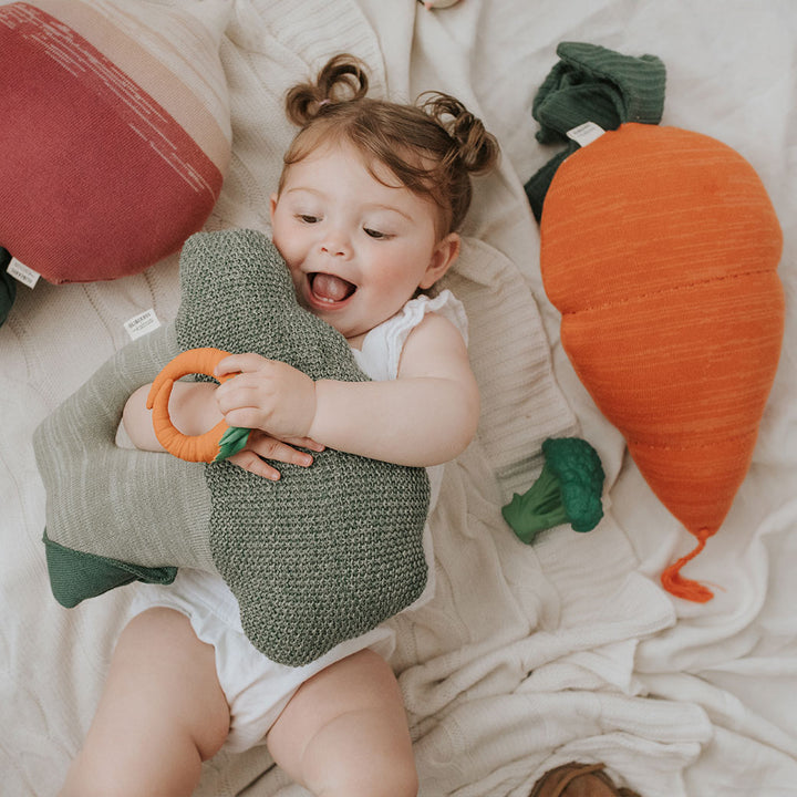 Cathy The Carrot Knitted Cushion