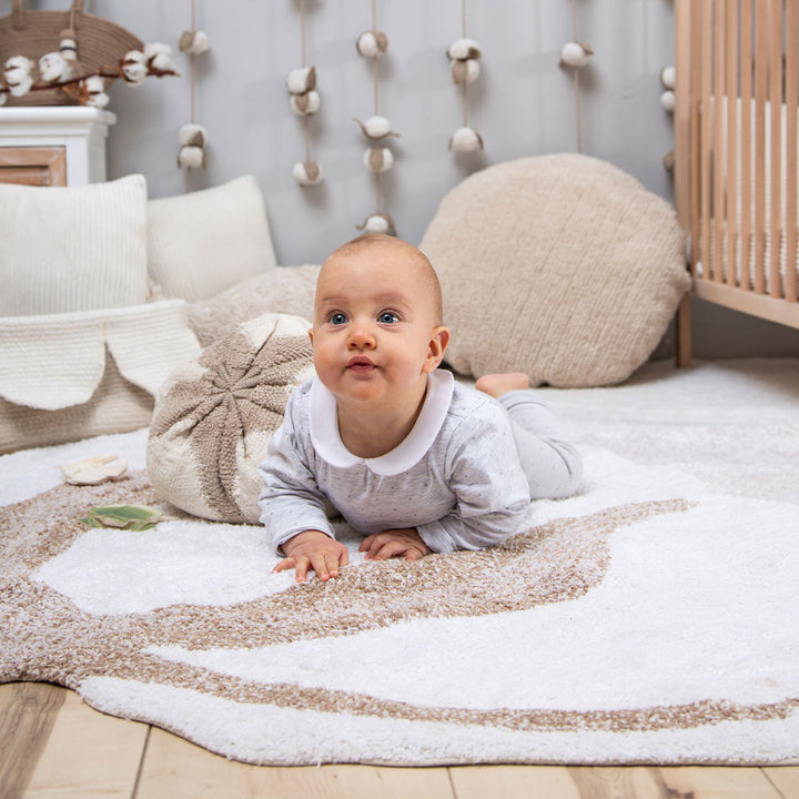 Cotton Flower Washable Rug