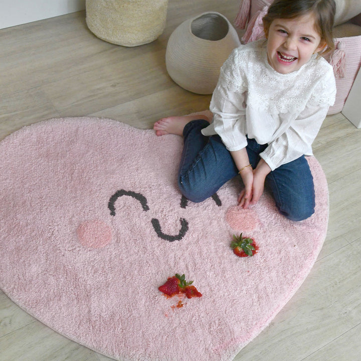 Happy Heart Cotton Rug