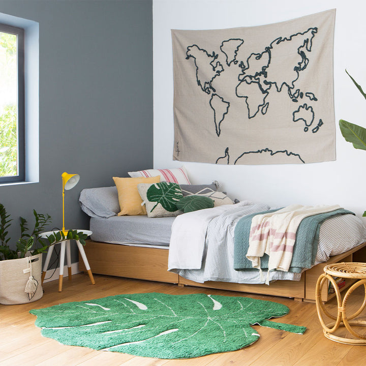 Monstera Leaf Washable Rug