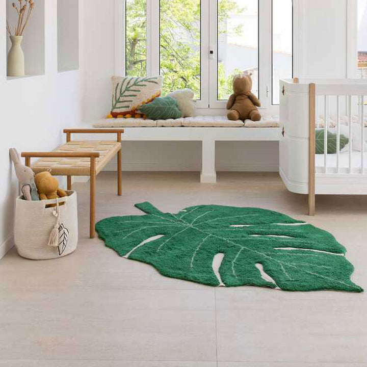 Monstera Leaf Washable Rug