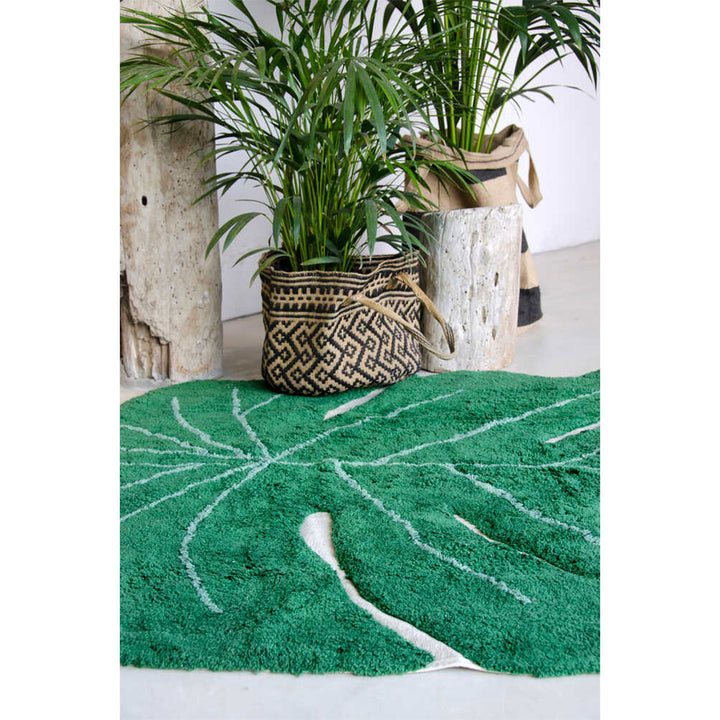 Monstera Leaf Washable Rug