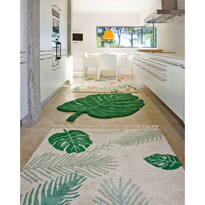 Monstera Leaf Washable Rug