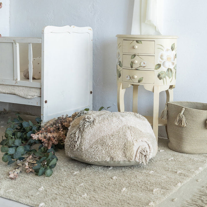 Mossy Rock Round Pouffe