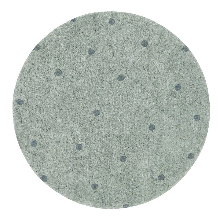 Round Dot Washable Rug